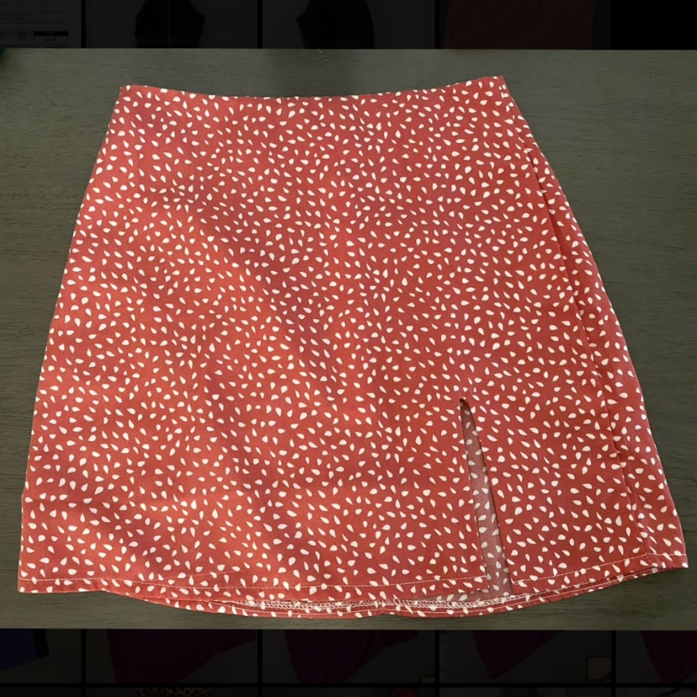 Pink and White Mini Skirt - Size X-Small